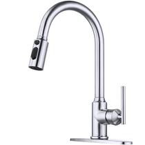 Torneira de cozinha WOWOW de níquel escovado com pulverizador suspenso Torneira de cozinha WOWOW de níquel escovado com pulverizador suspenso