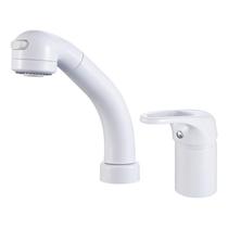 Torneira de duplo orifício branco Pull Copper Torneira de duplo orifício branco Pull Copper