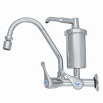 Torneira De Filtro D'Água Purificador Para Parede Pia Cozinha Bica Alta Arejador 100% Em Metal 1/4 De Volta Volante Alta Qualidade Resistente Iguatemi