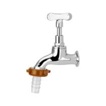 Torneira De Jardim Cromada Tanque Romis DN20 Com Bico de Plástico Torneira De Jardim Cromada Tanque Romis DN20 Com Bico de Plástico