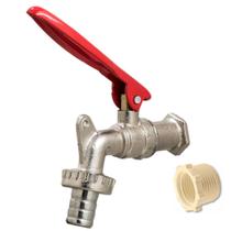 Torneira De Jardim Esfera Com Trava Para Cadeado Bico Mangueira Uso Geral 1/2X3/4" Polegada Iguatemi