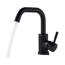 Torneira De Lavatório De Banheiro Preta Fosca Em Aço Inoxidável, Misturador De Água Quente E Fria,