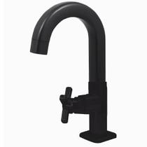 Torneira De Lavatório Lavabo Cuba Mesa Banheiro Em ABS Black Preto Design Moderna De 1/4 De Volta Durável Alta Qualidade Prática Elegante Iguatemi