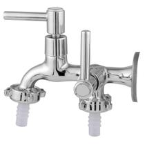 Torneira de Maquina de Lavar e Tanque 1/4 de Volta Metal 2 saídas