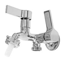 Torneira de Máquina e Tanque Alavanca Quadrada com 2 saídas C-01 9934