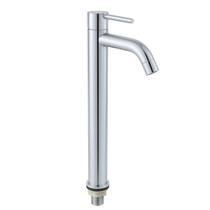 Torneira de Mesa Alta Inox 30cm para Cuba de Banheiro