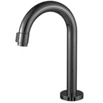 Torneira De Mesa Baixa Tubo Redondo 23mm Modelo J Preto Fosco 1243 - 772199 - Stoc