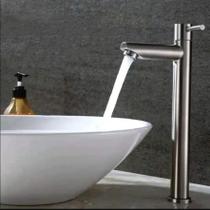 Torneira De Mesa Bancada Preta Bica Alta P/ Banheiro Cuba Pias Lavatório Água Fria MODELO:COMPRIDA-PRATA Torneira De Mesa Bancada Preta Bica Alta P/ Banheiro Cuba Pias Lavatório Água Fria MODELO:COMPRIDA-PRATA