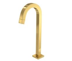 Torneira de Mesa Bica Alta para Lavatório Tube 1198 GL TUB Gold Deca
