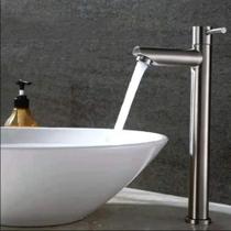 Torneira de Mesa para Banheiro Comprida-Prata Monocomando para Bancada em Aço Inoxidável Preto OEM Torneira de Mesa para Banheiro Comprida-Prata Monocomando para Bancada em Aço Inoxidável Preto OEM