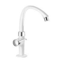 Torneira de Mesa para Lavatório 1/2" Bica Alta Móvel Linea Branca Cromada Tigre Torneira de Mesa para Lavatório 1/2" Bica Alta Móvel Linea Branca Cromada Tigre