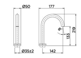 Torneira de Mesa para Lavatório Eletric 1/2