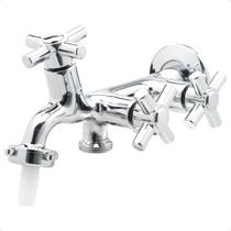 Torneira de Metal Com 3 Saídas Tanque e Maquina de Lavar C33