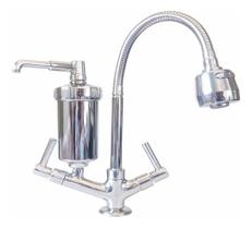 Torneira de Metal Luxo Bica Móvel Gourmet Bancada Filtro Metal C-66