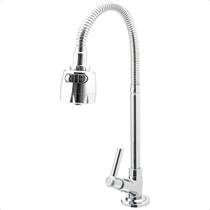 Torneira de Metal para Cozinha Pia Bica Móvel Flexível Chuveirinho Bancada Mesa 1/4 de Volta Gourmet