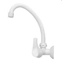 Torneira de parede acquafam branca plastica 1/4 de volta Fame