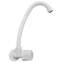 Torneira de parede com bica móvel em ABS Japi Branco - Japi Sa