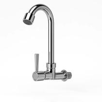 Torneira de Parede com Design Moderno em Acabamento Branco e Cromado 1/4 Volta Torneira de Parede com Design Moderno em Acabamento Branco e Cromado 1/4 Volta