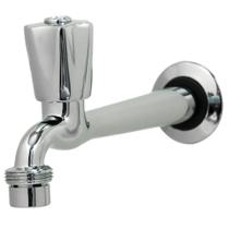 Torneira De Parede Longa Para Pia Cozinha Lavanderia Em 100% Metal 16 cm Acabamento Cromado 1/4 De Volta Volante Alta Qualidade Resistente Iguatemi Torneira De Parede Longa Para Pia Cozinha Lavanderia Em 100% Metal 16 cm Acabamento Cromado 1/4 De Volta Volante Alta Qualidade Resistente Iguatemi