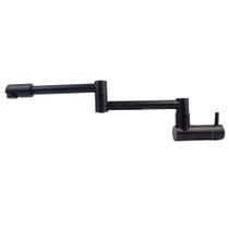 Torneira de Parede Multidobra para Cozinha Bica Móvel Preta Torneira de Parede Multidobra para Cozinha Bica Móvel Preta