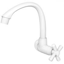 Torneira de Parede Multiuso Cross 1/2""-3/4"" Branca - 300000460 - TIGRE