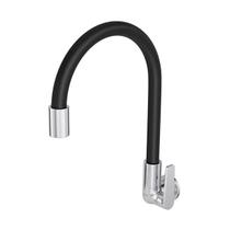 Torneira de Parede para Cozinha com Bica Articulável Deca Motion, 1168.C23.PT - Deca Cromado e Preto Torneira de Parede para Cozinha com Bica Articulável Deca Motion, 1168.C23.PT - Deca Cromado e Preto