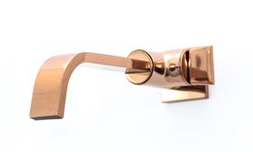 Torneira De Parede Para Lavatório Rose Gold 1/4 De Volta Samer Metais