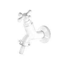 Torneira de Parede Para Tanque Bico Para Mangueira Marujá Branca 10cm Viqua