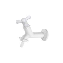 TORNEIRA DE PAREDE PVC 10cm VIQUA PACIFIC - BRANCA