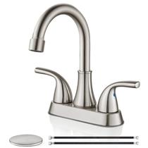 Torneira de pia de banheiro Cinwiny com 2 alças, bico giratório de 360 de 10 cm Torneira de pia de banheiro Cinwiny com 2 alças, bico giratório de 360 de 10 cm