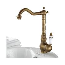 Torneira De Pia De Banheiro Com Alça Única De Bronze Antigo, Torneira De Água Fria E Quente FA9100