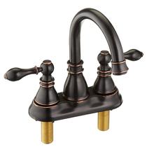 Torneira de pia de banheiro Derengge Oil Rubbed Bronze com 3 furos