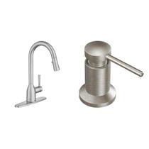 Torneira de pia de cozinha Moen Adler 87233SRS com dispensador 3942SRS Torneira de pia de cozinha Moen Adler 87233SRS com dispensador 3942SRS