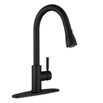 Torneira de pia de cozinha WEWE em aço inoxidável preto com pulverizador Torneira de pia de cozinha WEWE em aço inoxidável preto com pulverizador