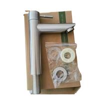 Torneira De Pia Em Aço Inoxidável 304 Preto E Prata, Monocomando De Água Fria, Montagem Em Deck,