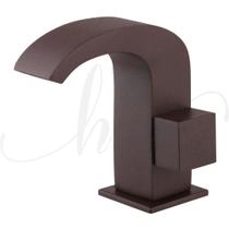 Torneira de Pia para Banheiro Cascata Aço Corten Baixa C80 - Home Neth