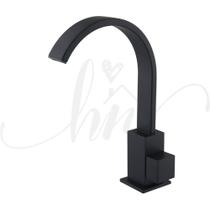 Torneira de Pia para Banheiro Cascata Quadrit Luxo Preta Bica Móvel Torneira de Pia para Banheiro Cascata Quadrit Luxo Preta Bica Móvel