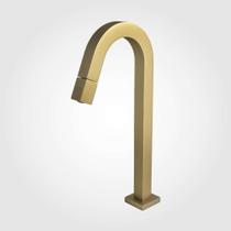 Torneira de Pia para Banheiro Cuba de Apoio Dourado Fosco Color Open Perflex