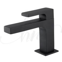 Torneira de Pia para Banheiro Quadrada Luxo Black Bica Baixa