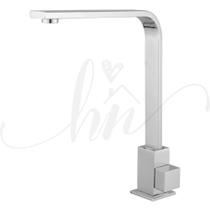 Torneira de Pia para Banheiro Quadrit Luxo Cromada Alta