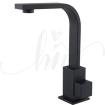 Torneira De Pia Para Banheiro Quadrit Preta Bica Móvel Baixa