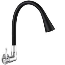 Torneira de Silicone Flexível de Parede para Cozinha 2 Jatos cor Preta Yab Torneira de Silicone Flexível de Parede para Cozinha 2 Jatos cor Preta Yab