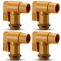 Torneira de tambor, polietileno Convoice, 4 peças com junta de EPDM de 15 cm