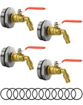 Torneira de tambor QWORK, barril de latão com junta EPDM, tambor de 55 galões, pacote com 4 unidades