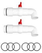 Torneira de tambor QWORK, barril de plástico com junta EPDM de 5 galões, 2 unidades