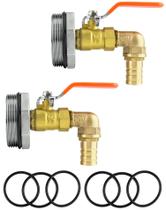 Torneira de tambor QWORK, latão, 2 polegadas, pacote com junta de EPDM