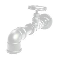 Torneira Design Industrial Clássica Luxo PVC 1/2" Parede - Madareli Torneira Design Industrial Clássica Luxo PVC 1/2" Parede - Madareli