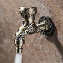 Torneira Dragão Vintage Retro Lavanderia Jardim Rústica Tanq