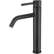 Torneira drop bica alta para lavatorio em aço inox black matte dp9102