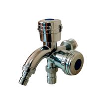 Torneira Dupla Saída Filtro E Mangueira Cromada 2 Vias Funcionais